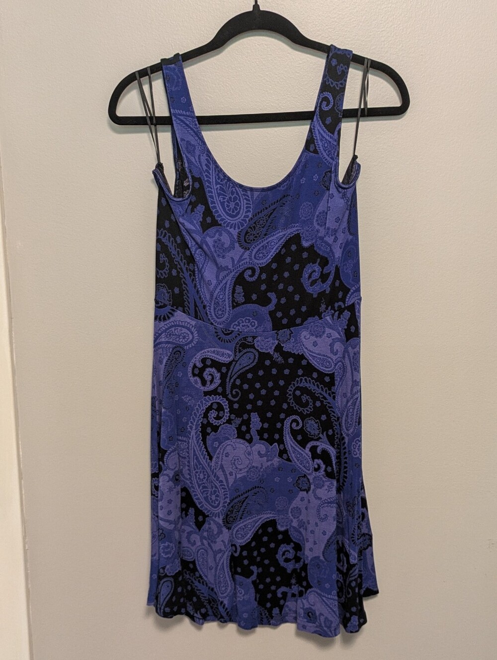Express Black And Blue Paisley Floral Dress